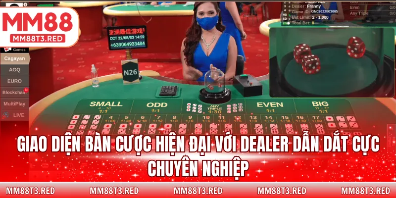 Giao diện bàn cược hiện đại với Dealer dẫn dắt cực chuyên nghiệp